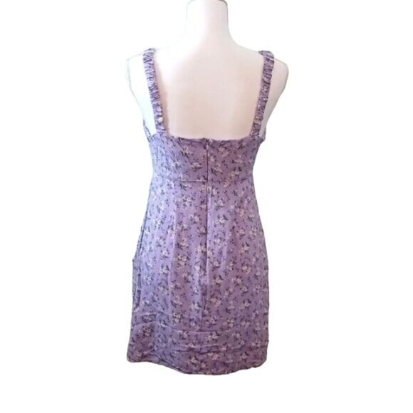Aeropostale Purple Floral Sleeveless Mini Dress Juniors M - Picture 4 of 13